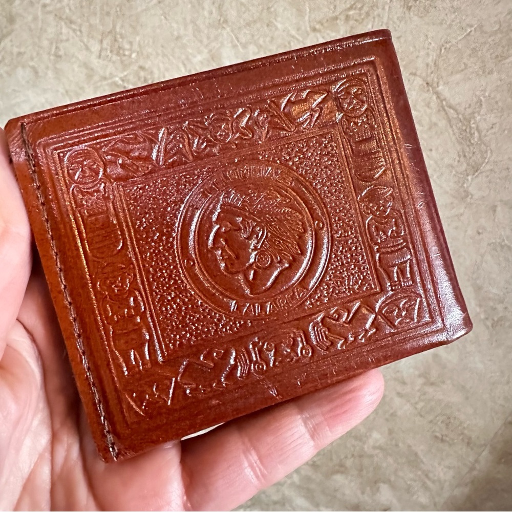 Aztec Design Leather Wallet - Picture 3 of 5